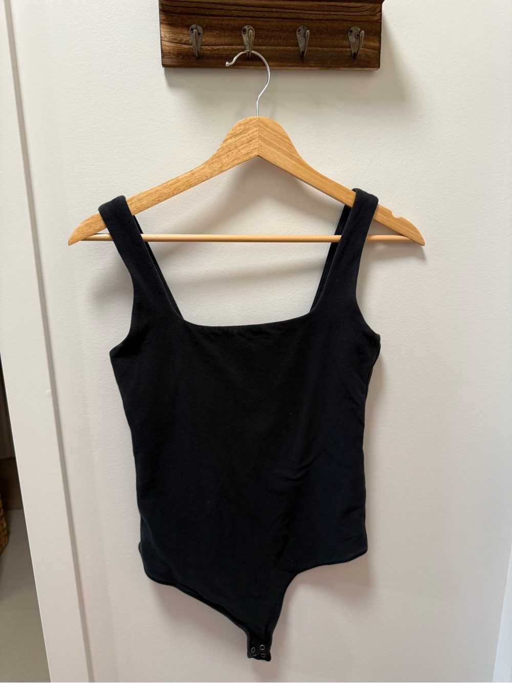 Abercrombie & Fitch Black Square-Neck Bodysuit